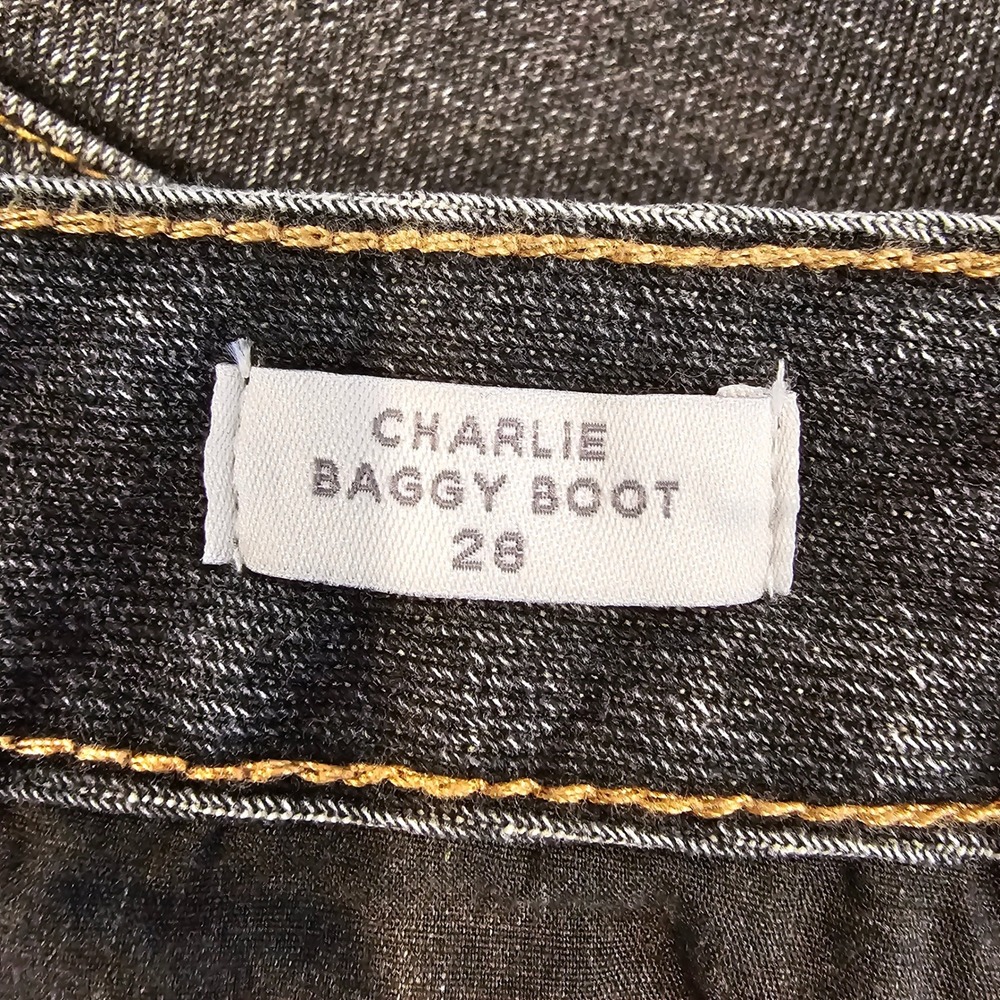 PacSun Charlie Baggy Boot Jeans Faded Black Low Rise Size 28 Pacific Sunwear NEW - Picture 12 of 12